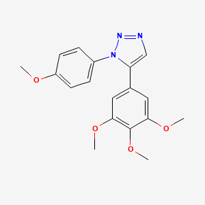 molecular formula C18H19N3O4 B11046296 1-(4-Methoxyphenyl)-5-(3,4,5-trimethoxyphenyl)-1H-1,2,3-triazole 