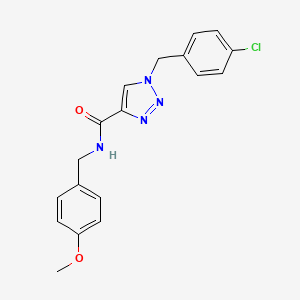 molecular formula C18H17ClN4O2 B11046357 1-(4-chlorobenzyl)-N-(4-methoxybenzyl)-1H-1,2,3-triazole-4-carboxamide 