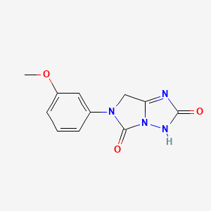 molecular formula C11H10N4O3 B11046380 6-(3-methoxyphenyl)-6,7-dihydro-3H-imidazo[1,5-b][1,2,4]triazole-2,5-dione 