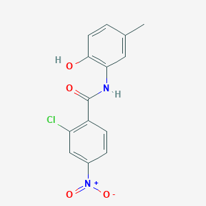 molecular formula C14H11ClN2O4 B11046381 2-chloro-N-(2-hydroxy-5-methylphenyl)-4-nitrobenzamide 