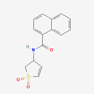 molecular formula C15H13NO3S B11046421 N-(1,1-dioxido-2,3-dihydrothiophen-3-yl)naphthalene-1-carboxamide 