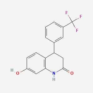 molecular formula C16H12F3NO2 B11046509 7-hydroxy-4-[3-(trifluoromethyl)phenyl]-3,4-dihydroquinolin-2(1H)-one 