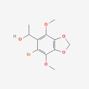 molecular formula C11H13BrO5 B11046584 1-(6-Bromo-4,7-dimethoxy-1,3-benzodioxol-5-yl)ethanol 