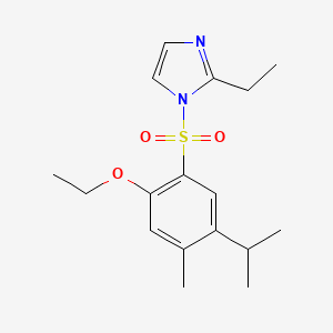 molecular formula C17H24N2O3S B11046623 1-[(2-ethoxy-5-isopropyl-4-methylphenyl)sulfonyl]-2-ethyl-1H-imidazole 