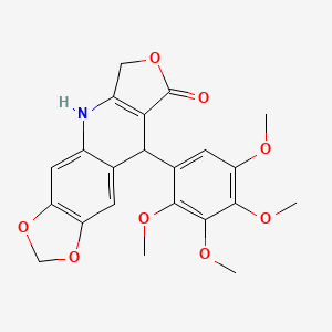 9-(2,3,4,5-tetramethoxyphenyl)-6,9-dihydro[1,3]dioxolo[4,5-g]furo[3,4-b]quinolin-8(5H)-one