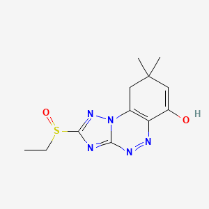 2-(Ethylsulfinyl)-8,8-dimethyl-8,9-dihydro[1,2,4]triazolo[5,1-c][1,2,4]benzotriazin-6-ol