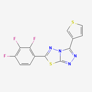 3-(Thiophen-3-yl)-6-(2,3,4-trifluorophenyl)[1,2,4]triazolo[3,4-b][1,3,4]thiadiazole