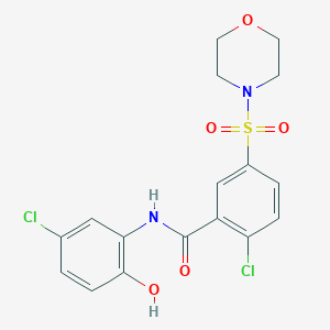 2-chloro-N-(5-chloro-2-hydroxyphenyl)-5-(morpholin-4-ylsulfonyl)benzamide