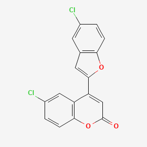 2H-1-Benzopyran-2-one, 6-chloro-4-(5-chloro-2-benzofuranyl)-