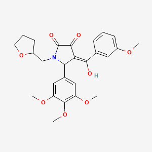 3-hydroxy-4-[(3-methoxyphenyl)carbonyl]-1-(tetrahydrofuran-2-ylmethyl)-5-(3,4,5-trimethoxyphenyl)-1,5-dihydro-2H-pyrrol-2-one