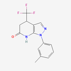 1-(3-methylphenyl)-4-(trifluoromethyl)-1,4,5,7-tetrahydro-6H-pyrazolo[3,4-b]pyridin-6-one