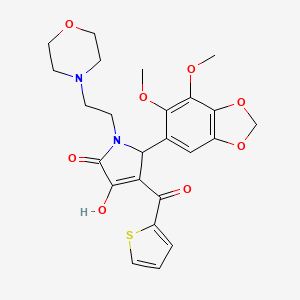 5-(6,7-dimethoxy-1,3-benzodioxol-5-yl)-3-hydroxy-1-[2-(morpholin-4-yl)ethyl]-4-(thiophen-2-ylcarbonyl)-1,5-dihydro-2H-pyrrol-2-one