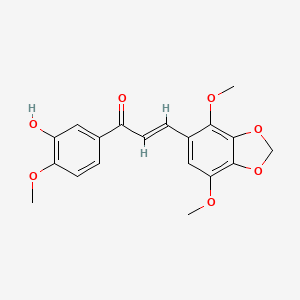 molecular formula C19H18O7 B11046785 (E)-3-(4,7-Dimethoxy-1,3-benzodioxol-5-YL)-1-(3-hydroxy-4-methoxyphenyl)-2-propen-1-one 