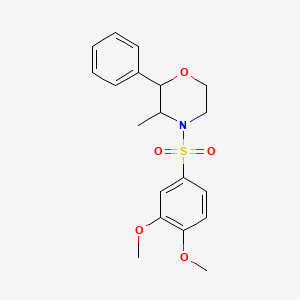 4-[(3,4-Dimethoxyphenyl)sulfonyl]-3-methyl-2-phenylmorpholine