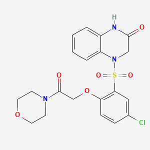 4-({5-chloro-2-[2-(morpholin-4-yl)-2-oxoethoxy]phenyl}sulfonyl)-3,4-dihydroquinoxalin-2(1H)-one