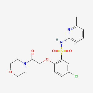 5-chloro-N-(6-methylpyridin-2-yl)-2-(2-morpholin-4-yl-2-oxoethoxy)benzenesulfonamide