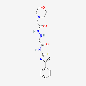 2-[2-(2-Morpholinoacetyl)hydrazino]-N~1~-(4-phenyl-1,3-thiazol-2-YL)acetamide