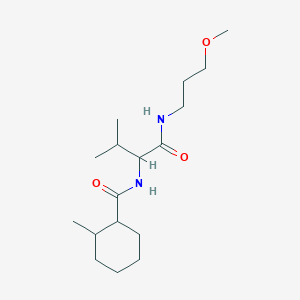 molecular formula C17H32N2O3 B11046851 N-{1-[(3-methoxypropyl)amino]-3-methyl-1-oxobutan-2-yl}-2-methylcyclohexanecarboxamide 