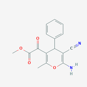 methyl 2-(6-amino-5-cyano-2-methyl-4-phenyl-4H-pyran-3-yl)-2-oxoacetate