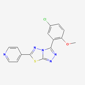 3-(5-Chloro-2-methoxyphenyl)-6-(pyridin-4-yl)[1,2,4]triazolo[3,4-b][1,3,4]thiadiazole