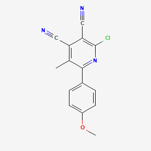 2-Chloro-6-(4-methoxyphenyl)-5-methylpyridine-3,4-dicarbonitrile