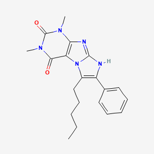 1,3-dimethyl-6-pentyl-7-phenyl-1H-imidazo[2,1-f]purine-2,4(3H,8H)-dione