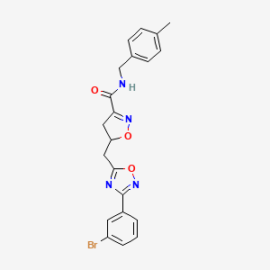 5-{[3-(3-Bromophenyl)-1,2,4-oxadiazol-5-YL]methyl}-N~3~-(4-methylbenzyl)-4,5-dihydro-3-isoxazolecarboxamide