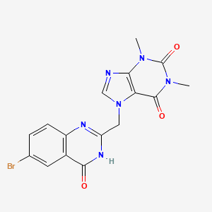 7-[(6-bromo-4-oxo-3,4-dihydroquinazolin-2-yl)methyl]-1,3-dimethyl-3,7-dihydro-1H-purine-2,6-dione