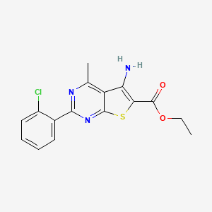 Ethyl 5-amino-2-(2-chlorophenyl)-4-methylthieno[2,3-d]pyrimidine-6-carboxylate