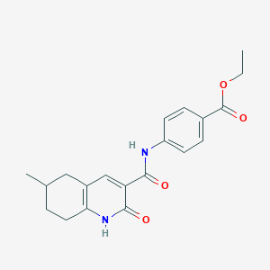 Ethyl 4-{[(6-methyl-2-oxo-1,2,5,6,7,8-hexahydro-3-quinolinyl)carbonyl]amino}benzoate