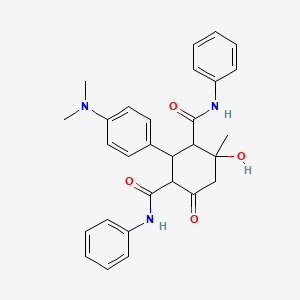 2-[4-(dimethylamino)phenyl]-4-hydroxy-4-methyl-6-oxo-N,N'-diphenylcyclohexane-1,3-dicarboxamide