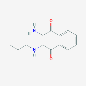 molecular formula C14H16N2O2 B11046903 2-Amino-3-[(2-methylpropyl)amino]naphthalene-1,4-dione 