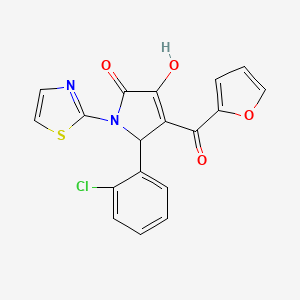 5-(2-Chlorophenyl)-4-(furan-2-ylcarbonyl)-3-hydroxy-1-(1,3-thiazol-2-yl)-2,5-dihydro-1h-pyrrol-2-one