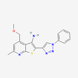 4-(methoxymethyl)-6-methyl-2-(1-phenyl-1H-1,2,3-triazol-4-yl)thieno[2,3-b]pyridin-3-amine