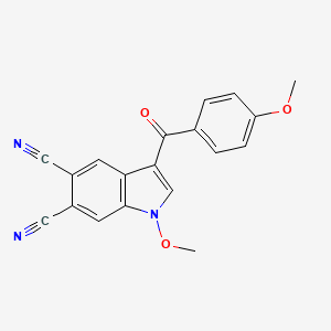 1-methoxy-3-[(4-methoxyphenyl)carbonyl]-1H-indole-5,6-dicarbonitrile