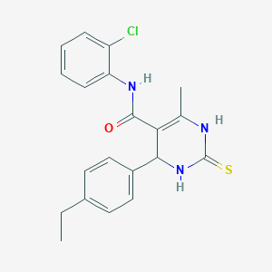 molecular formula C20H20ClN3OS B11046966 N-(2-chlorophenyl)-4-(4-ethylphenyl)-6-methyl-2-thioxo-1,2,3,4-tetrahydropyrimidine-5-carboxamide 