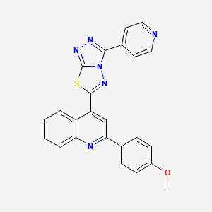 2-(4-Methoxyphenyl)-4-[3-(pyridin-4-yl)[1,2,4]triazolo[3,4-b][1,3,4]thiadiazol-6-yl]quinoline