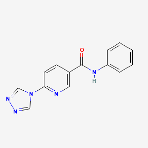 N-phenyl-6-(4H-1,2,4-triazol-4-yl)pyridine-3-carboxamide