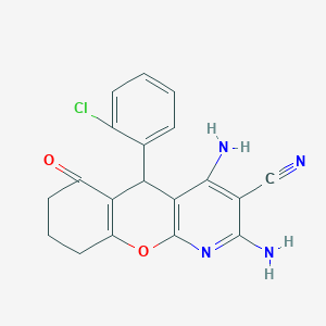 2,4-diamino-5-(2-chlorophenyl)-6-oxo-6,7,8,9-tetrahydro-5H-chromeno[2,3-b]pyridine-3-carbonitrile