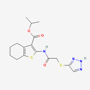 propan-2-yl 2-{[(1H-1,2,3-triazol-5-ylsulfanyl)acetyl]amino}-4,5,6,7-tetrahydro-1-benzothiophene-3-carboxylate