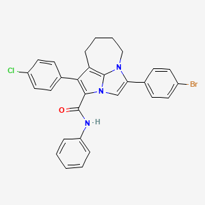 4-(4-Bromophenyl)-1-(4-chlorophenyl)-N~2~-phenyl-5,6,7,8-tetrahydro-2A,4A-diazacyclopenta[CD]azulene-2-carboxamide