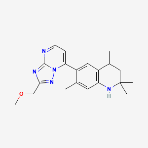 2-(Methoxymethyl)-7-(2,2,4,7-tetramethyl-1,2,3,4-tetrahydro-6-quinolinyl)[1,2,4]triazolo[1,5-A]pyrimidine