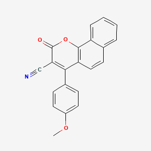 4-(4-methoxyphenyl)-2-oxo-2H-benzo[h]chromene-3-carbonitrile