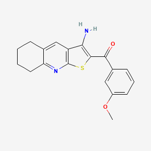 molecular formula C19H18N2O2S B11047321 (3-Amino-5,6,7,8-tetrahydrothieno[2,3-b]quinolin-2-yl)(3-methoxyphenyl)methanone 