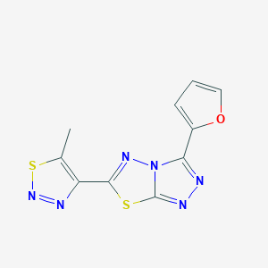 3-(2-Furyl)-6-(5-methyl-1,2,3-thiadiazol-4-YL)[1,2,4]triazolo[3,4-B][1,3,4]thiadiazole