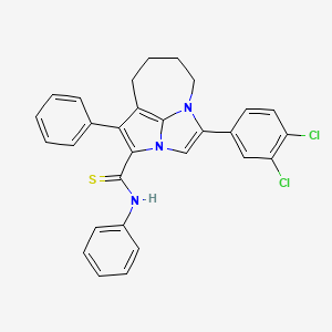 4-(3,4-Dichlorophenyl)-N~2~,1-diphenyl-5,6,7,8-tetrahydro-2A,4A-diazacyclopenta[CD]azulene-2-carbothioamide