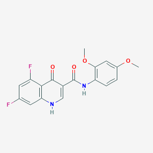 N-(2,4-dimethoxyphenyl)-5,7-difluoro-4-hydroxyquinoline-3-carboxamide