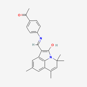 1-[(Z)-1-(4-Acetylanilino)methylidene]-4,4,6,8-tetramethyl-4H-pyrrolo[3,2,1-IJ]quinolin-2-one