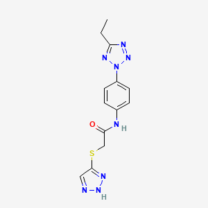 N-[4-(5-ethyl-2H-tetrazol-2-yl)phenyl]-2-(1H-1,2,3-triazol-5-ylsulfanyl)acetamide