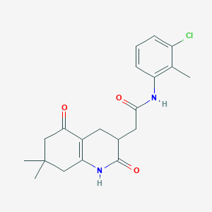 N-(3-chloro-2-methylphenyl)-2-(7,7-dimethyl-2,5-dioxo-1,2,3,4,5,6,7,8-octahydroquinolin-3-yl)acetamide